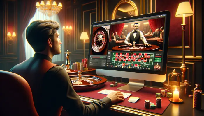 Live casino roulette